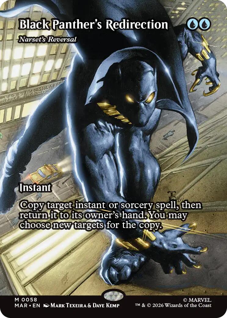 Black Panther's Redirection - Narset's Reversal (Borderless) [Marvel Universe: Eternal-Legal] | Gear Gaming Fayetteville