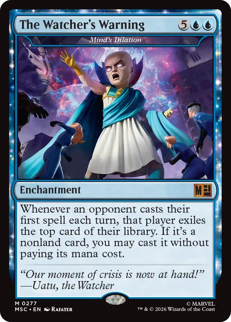 The Watcher's Warning - Mind's Dilation (Surge Foil) [Marvel Super Heroes Commander] | Gear Gaming Fayetteville