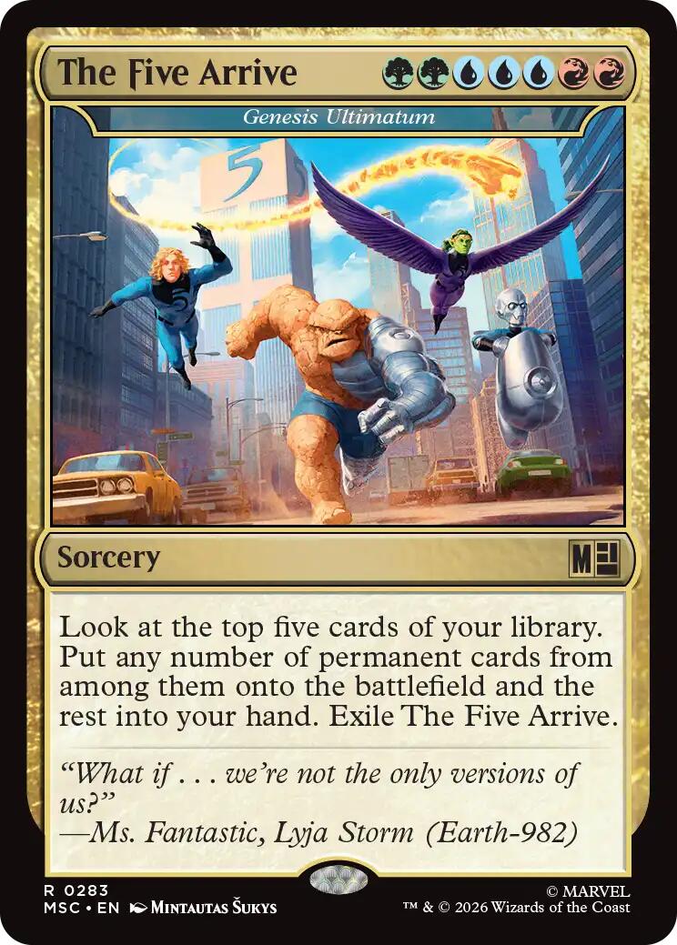The Five Arrive - Genesis Ultimatum (Surge Foil) [Marvel Super Heroes Commander] | Gear Gaming Fayetteville