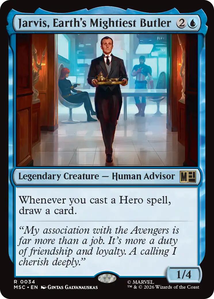 Jarvis, Earth's Mightiest Butler (Surge Foil) [Marvel Super Heroes Commander] | Gear Gaming Fayetteville