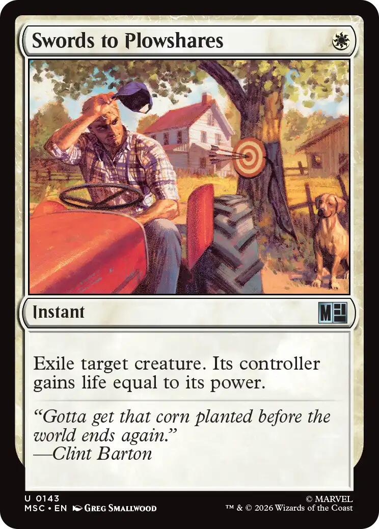 Swords to Plowshares (Surge Foil) [Marvel Super Heroes Commander] | Gear Gaming Fayetteville