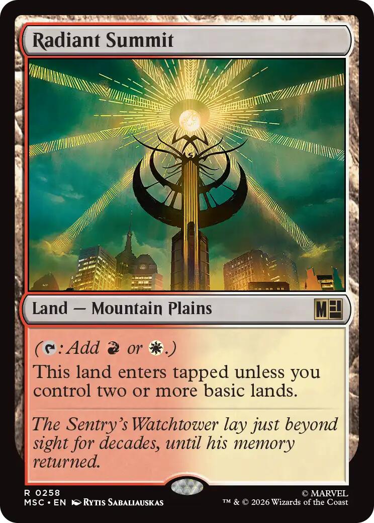 Radiant Summit (Surge Foil) [Marvel Super Heroes Commander] | Gear Gaming Fayetteville
