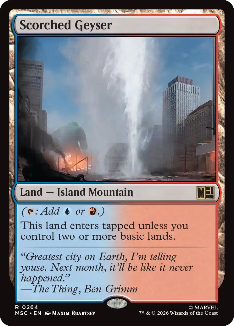 Scorched Geyser (Surge Foil) [Marvel Super Heroes Commander] | Gear Gaming Fayetteville