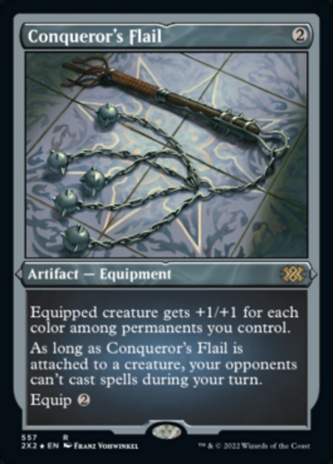 Conqueror's Flail (Foil Etched) [Double Masters 2022] | Gear Gaming Fayetteville