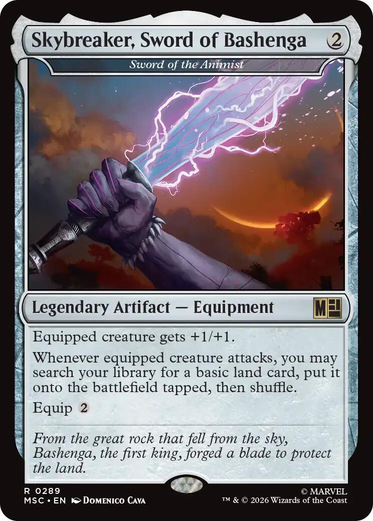 Skybreaker, Sword of Bashenga - Sword of the Animist (Surge Foil) [Marvel Super Heroes Commander] | Gear Gaming Fayetteville