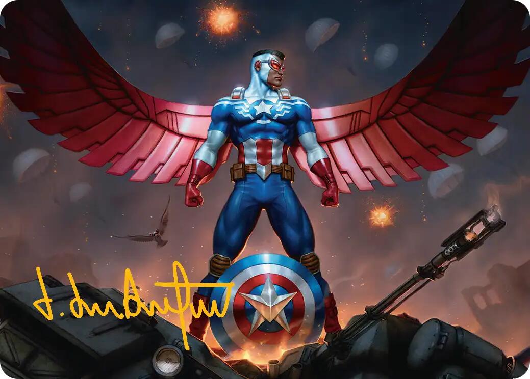 Captain America, Wings of Freedom Art Card (2/45) (Gold-Stamped Signature) [Marvel Super Heroes Art Series] | Gear Gaming Fayetteville