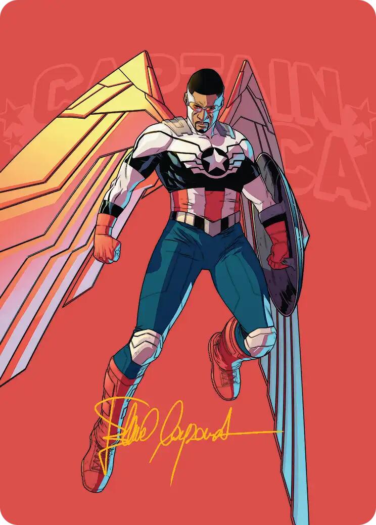 Captain America, Wings of Freedom Art Card (22/45) (Gold-Stamped Signature) [Marvel Super Heroes Art Series] | Gear Gaming Fayetteville