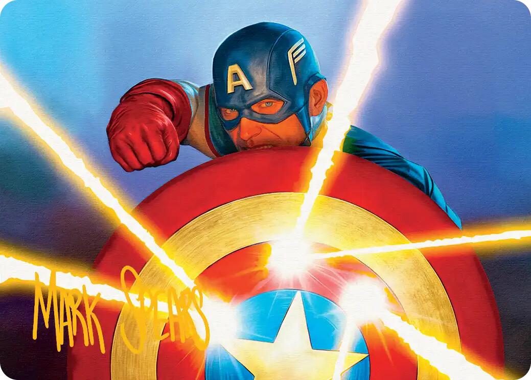 Captain's Defense Art Card (Gold-Stamped Signature) [Marvel Super Heroes Art Series] | Gear Gaming Fayetteville