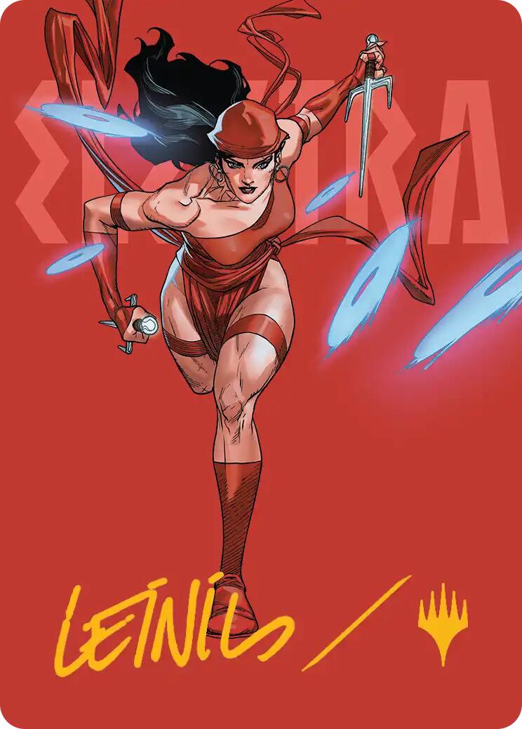 Elektra, Daughter of the Hand Art Card (Gold-Stamped Signature) [Marvel Super Heroes Art Series] | Gear Gaming Fayetteville