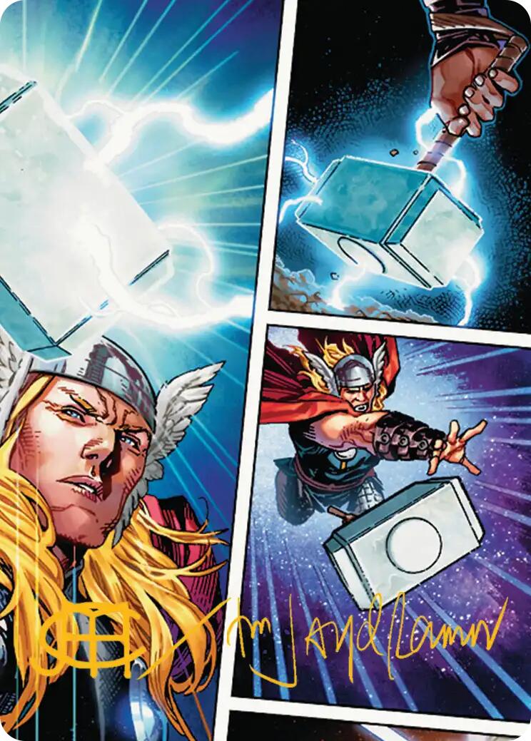 Mjolnir, Hammer of Thor Art Card (Gold-Stamped Signature) [Marvel Super Heroes Art Series] | Gear Gaming Fayetteville
