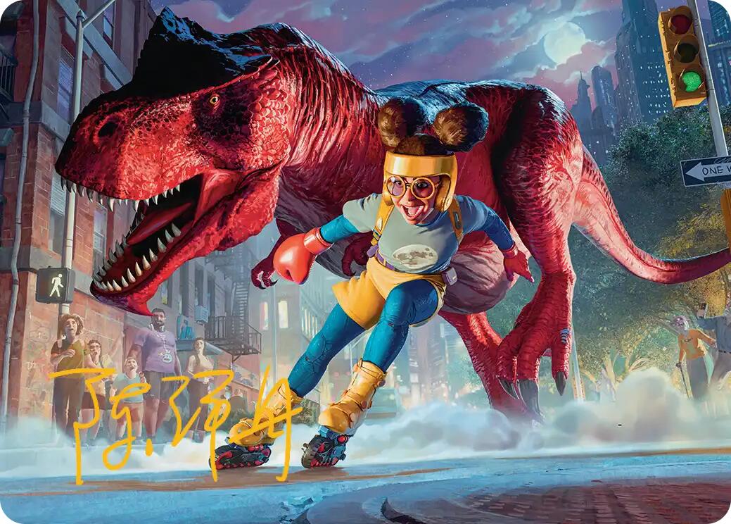 Moon Girl and Devil Dinosaur Art Card (Gold-Stamped Signature) [Marvel Super Heroes Art Series] | Gear Gaming Fayetteville