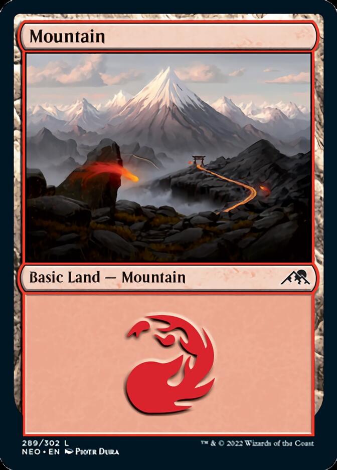 Mountain (289) [Kamigawa: Neon Dynasty] | Gear Gaming Fayetteville