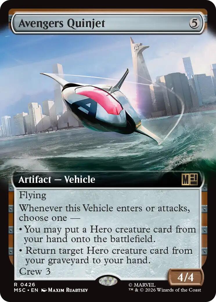 Avengers Quinjet (Extended Art) [Marvel Super Heroes Commander] | Gear Gaming Fayetteville