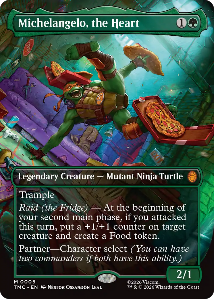 Michelangelo, the Heart (Borderless) [Teenage Mutant Ninja Turtles Commander] | Gear Gaming Fayetteville