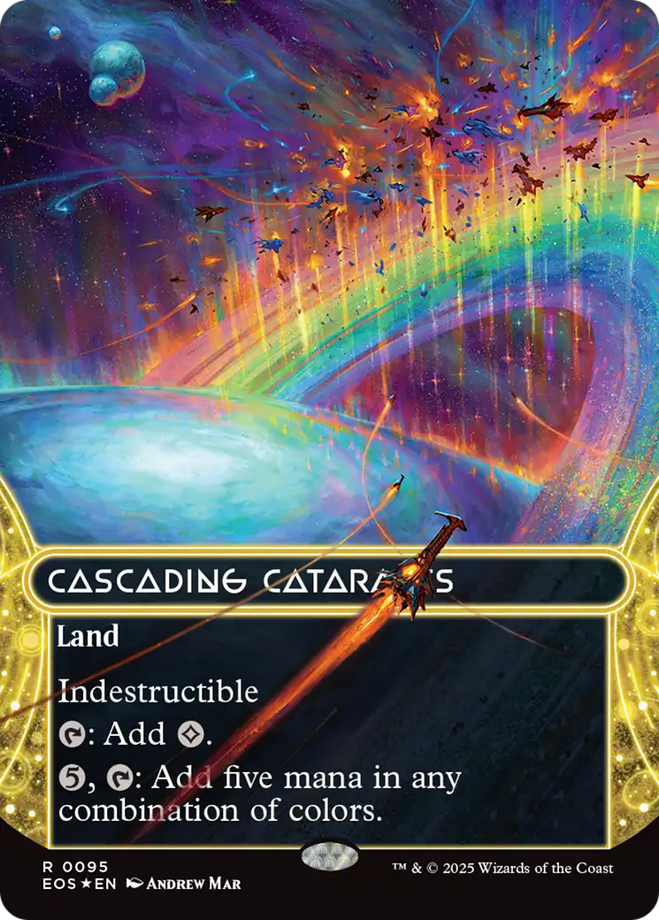 Cascading Cataracts (0095) (Borderless) (Galaxy Foil) [Edge of Eternities: Stellar Sights] | Gear Gaming Fayetteville