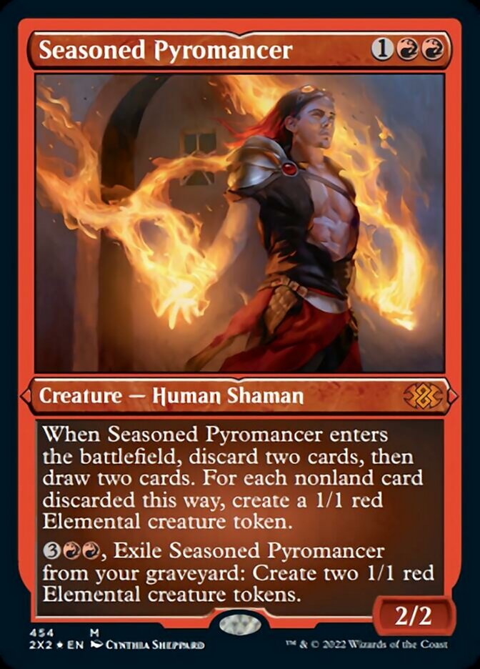 Seasoned Pyromancer (Foil Etched) [Double Masters 2022] | Gear Gaming Fayetteville