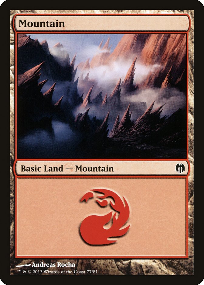 Mountain (77) [Duel Decks: Heroes vs. Monsters] | Gear Gaming Fayetteville