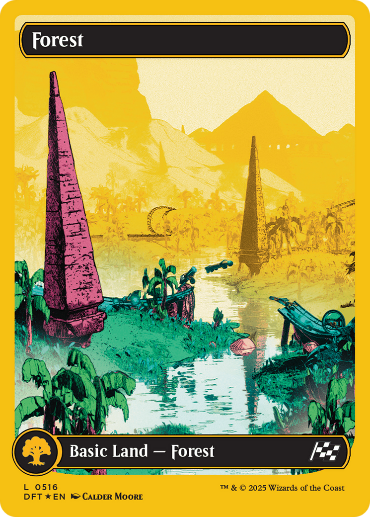 Forest (0516) (First-Place Foil) [Aetherdrift] | Gear Gaming Fayetteville