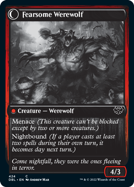 Fearful Villager // Fearsome Werewolf [Innistrad: Double Feature] | Gear Gaming Fayetteville