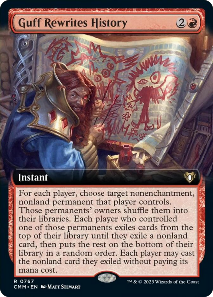 Guff Rewrites History (Extended Art) [Commander Masters] | Gear Gaming Fayetteville