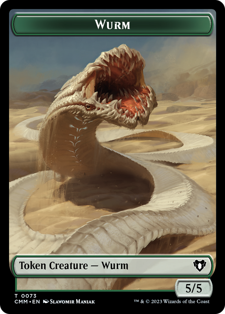 Wurm // Spider Double-Sided Token [Commander Masters Tokens] | Gear Gaming Fayetteville