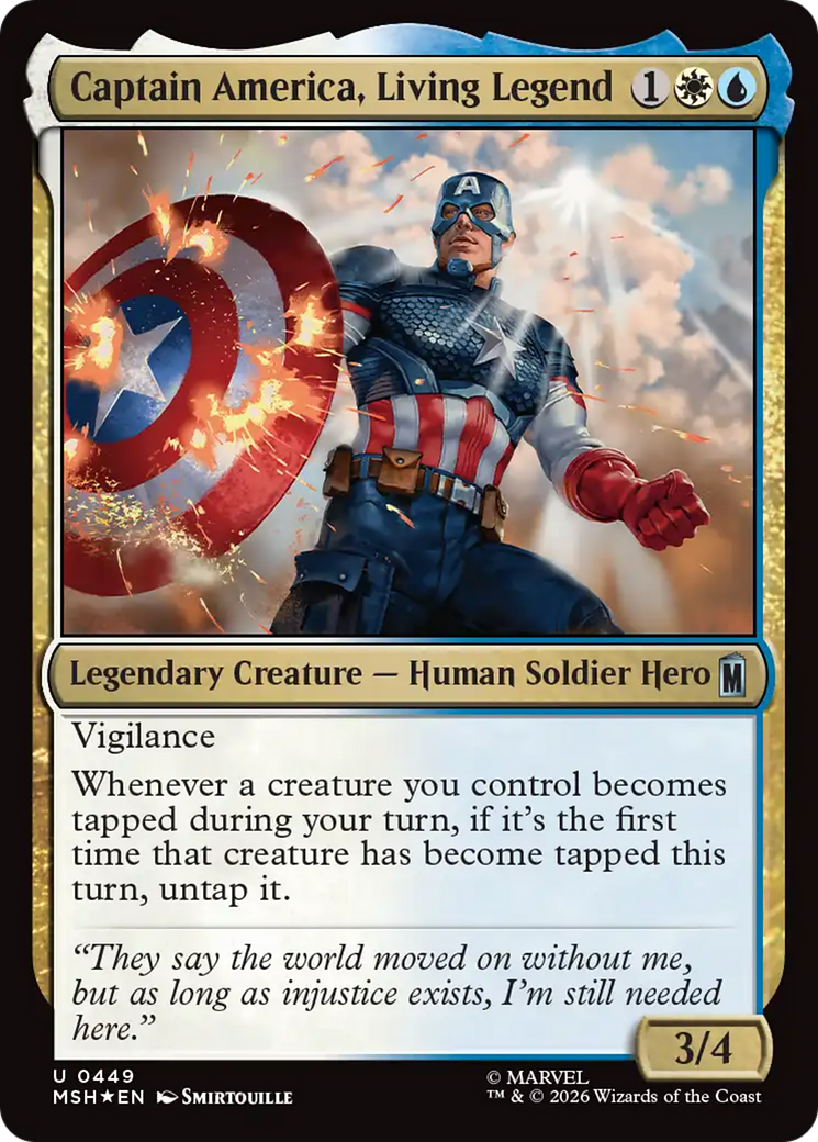 Captain America, Living Legend (Surge Foil) [Marvel Super Heroes] | Gear Gaming Fayetteville