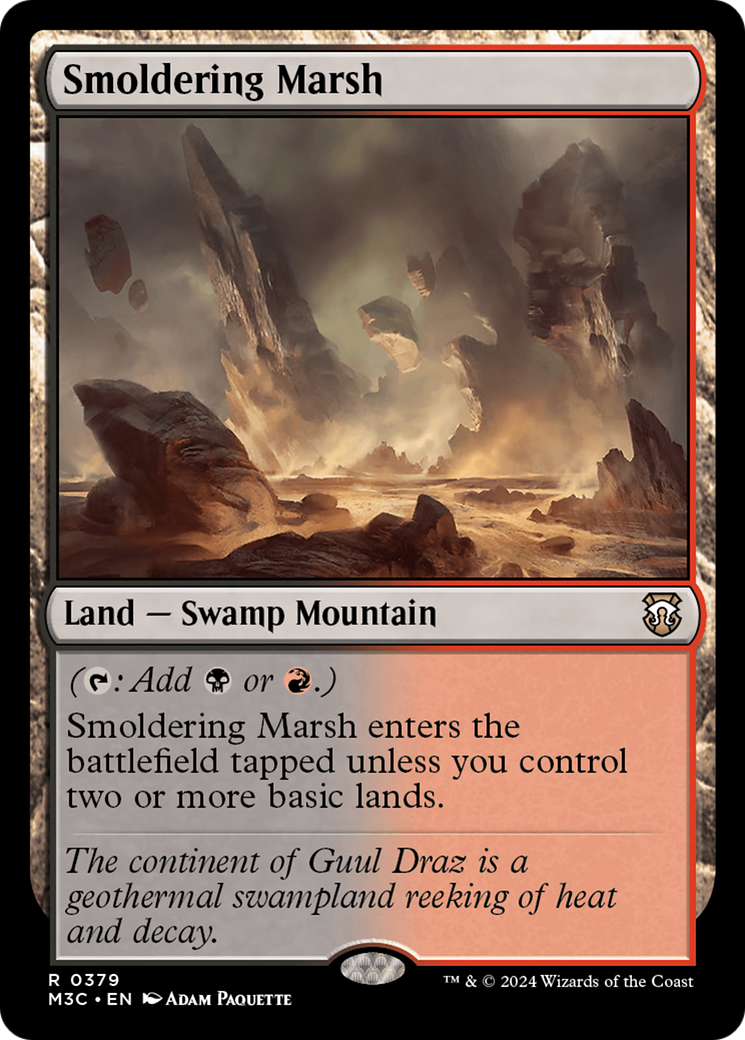 Smoldering Marsh (Ripple Foil) [Modern Horizons 3 Commander] | Gear Gaming Fayetteville