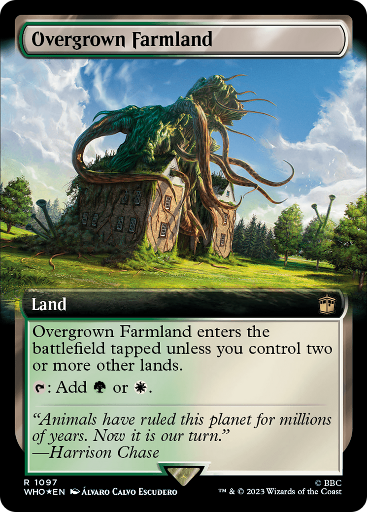 Overgrown Farmland (Extended Art) (Surge Foil) [Doctor Who] | Gear Gaming Fayetteville