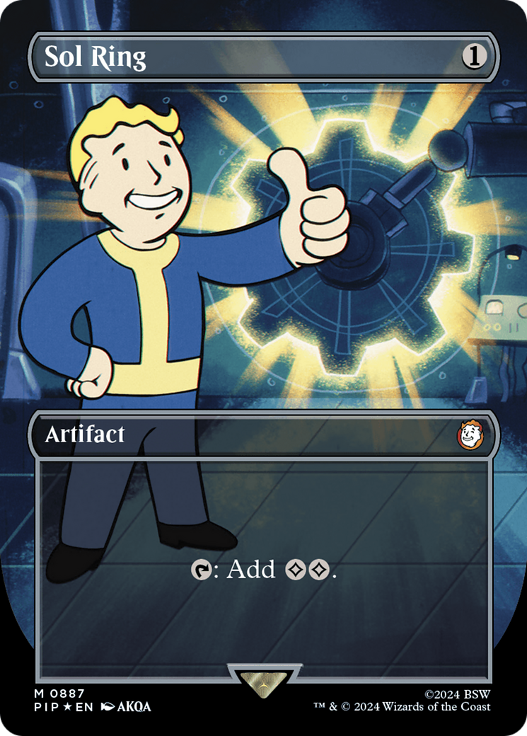 Sol Ring (Borderless) (Surge Foil) [Fallout] | Gear Gaming Fayetteville