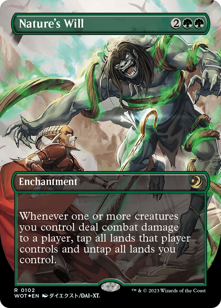 Nature's Will (Anime Borderless) (Confetti Foil) [Wilds of Eldraine: Enchanting Tales] | Gear Gaming Fayetteville