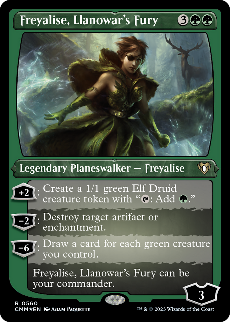 Freyalise, Llanowar's Fury (Foil Etched) [Commander Masters] | Gear Gaming Fayetteville