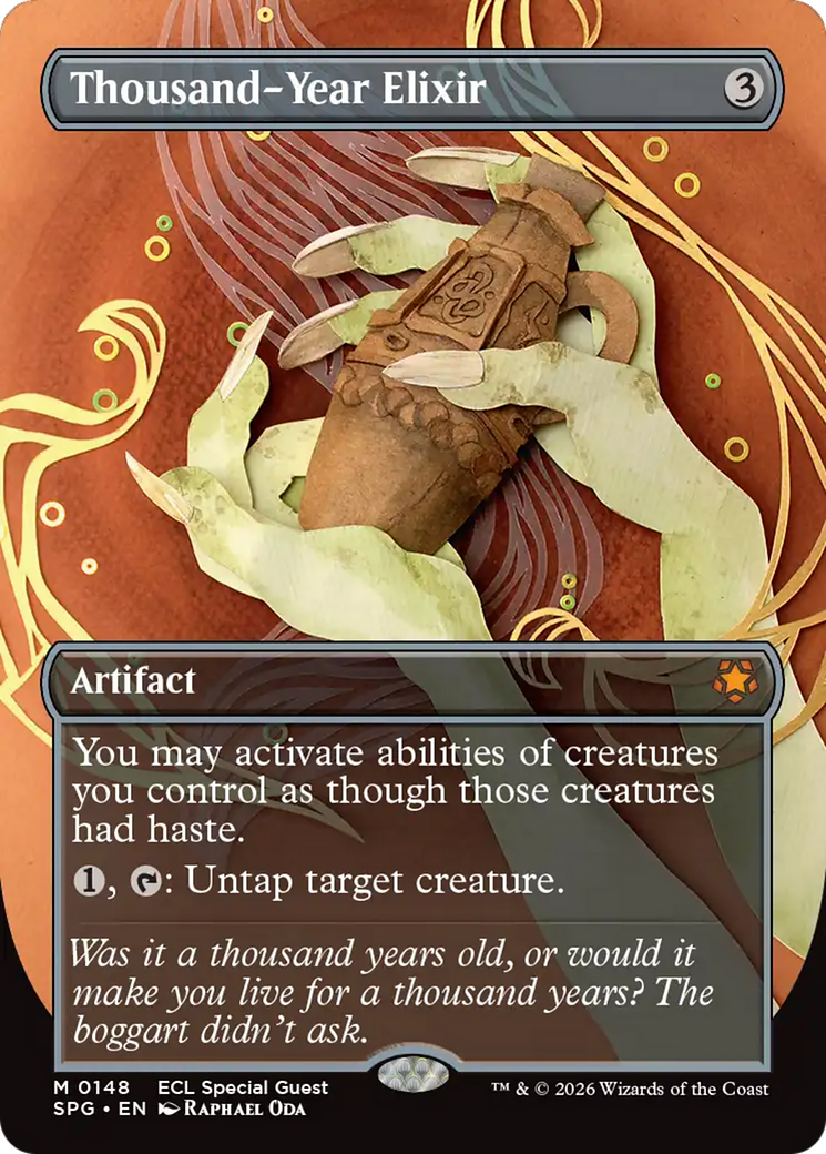 Thousand-Year Elixir (Borderless) [Lorwyn Eclipsed Special Guests] | Gear Gaming Fayetteville
