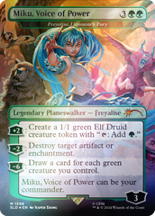 Miku, Voice of Power - Freyalise, Llanowar's Fury (Rainbow Foil) [Secret Lair Drop Series] | Gear Gaming Fayetteville