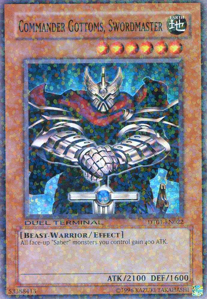 Commander Gottoms, Swordmaster [DT01-EN022] Super Rare | Gear Gaming Fayetteville