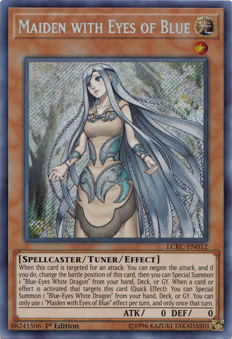 Maiden with Eyes of Blue [LCKC-EN012] Secret Rare | Gear Gaming Fayetteville