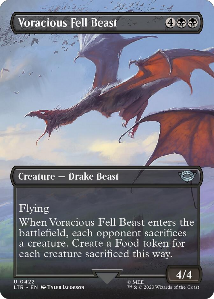 Voracious Fell Beast (Borderless Alternate Art) [The Lord of the Rings: Tales of Middle-Earth] | Gear Gaming Fayetteville