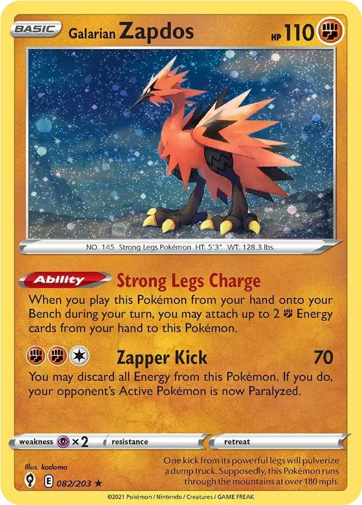 Galarian Zapdos (082/203) (Cosmos Holo) [Sword & Shield: Evolving Skies] | Gear Gaming Fayetteville