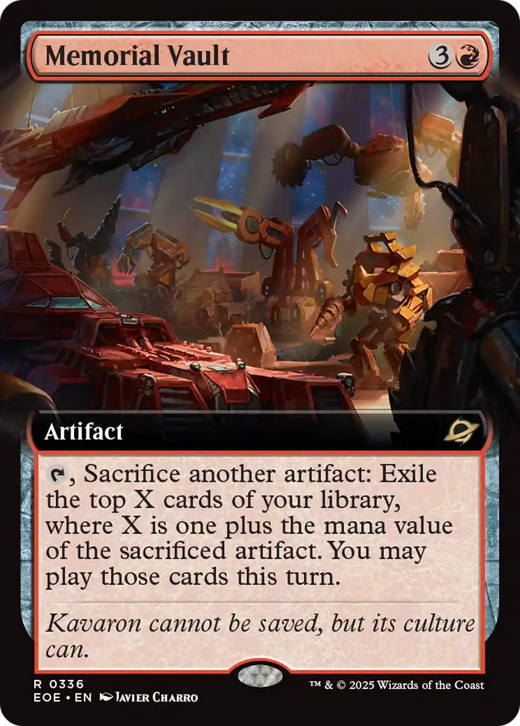 Memorial Vault (Extended Art) [Edge of Eternities] | Gear Gaming Fayetteville