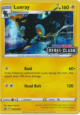 Luxray (SWSH023) (Staff Prerelease Promo) [Sword & Shield: Black Star Promos] | Gear Gaming Fayetteville