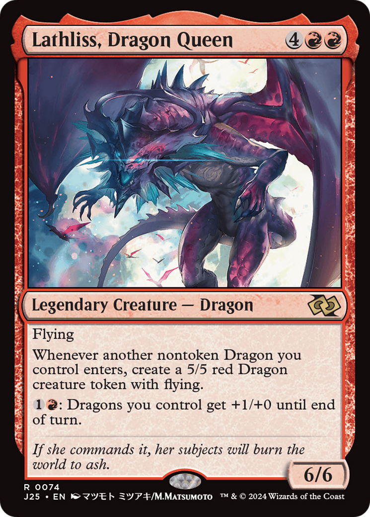 Lathliss, Dragon Queen (Anime) [Foundations Jumpstart] | Gear Gaming Fayetteville