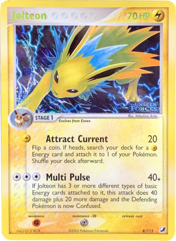 Jolteon (8/115) (Stamped) [EX: Unseen Forces] | Gear Gaming Fayetteville