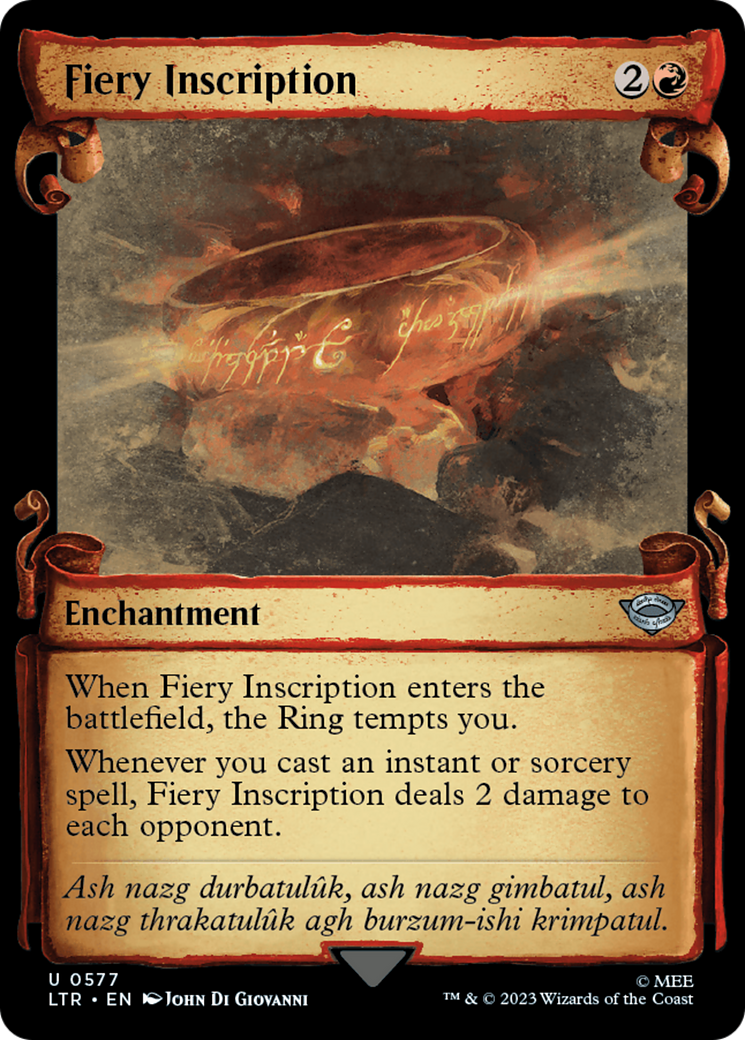Fiery Inscription [The Lord of the Rings: Tales of Middle-Earth Showcase Scrolls] | Gear Gaming Fayetteville