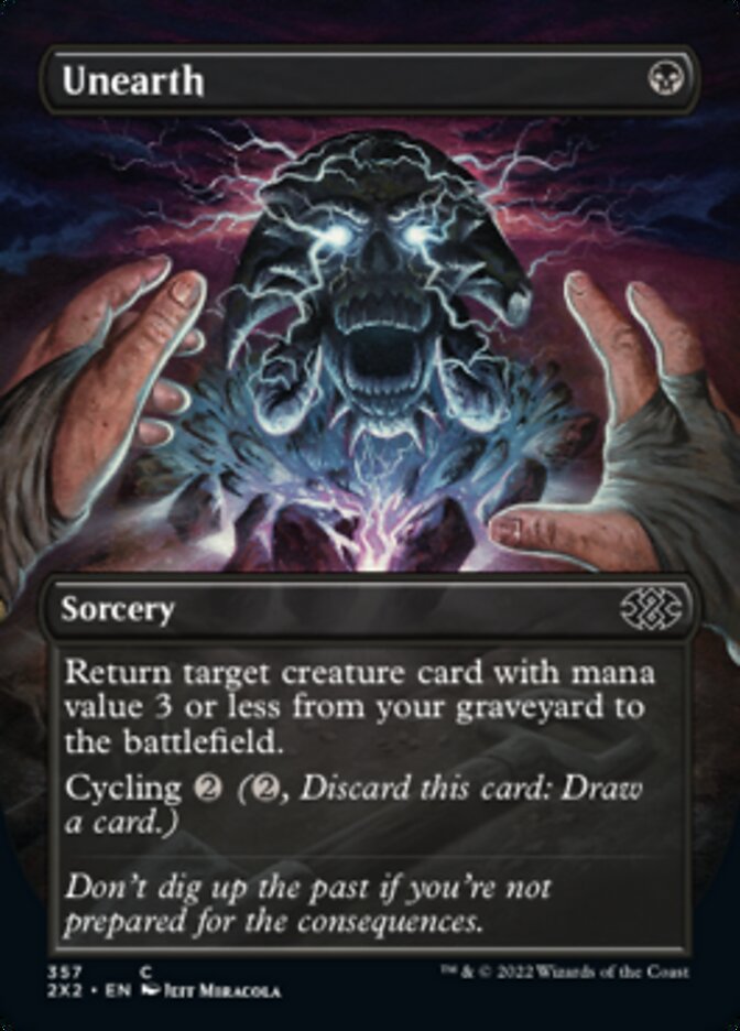 Unearth (Borderless Alternate Art) [Double Masters 2022] | Gear Gaming Fayetteville