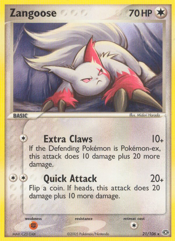 Zangoose (21/106) [EX: Emerald] | Gear Gaming Fayetteville