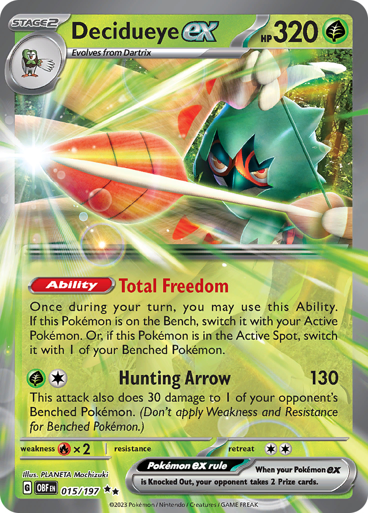 Decidueye ex (015/197) [Scarlet & Violet: Obsidian Flames] | Gear Gaming Fayetteville