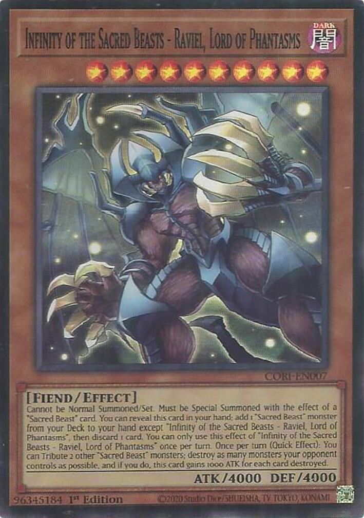 Infinity of the Sacred Beasts - Raviel, Lord of Phantasms [CORI-EN007] Super Rare | Gear Gaming Fayetteville
