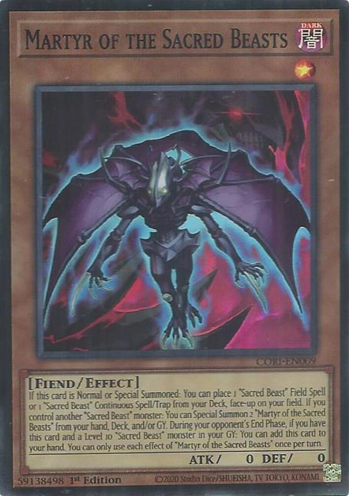 Martyr of the Sacred Beasts [CORI-EN009] Super Rare | Gear Gaming Fayetteville