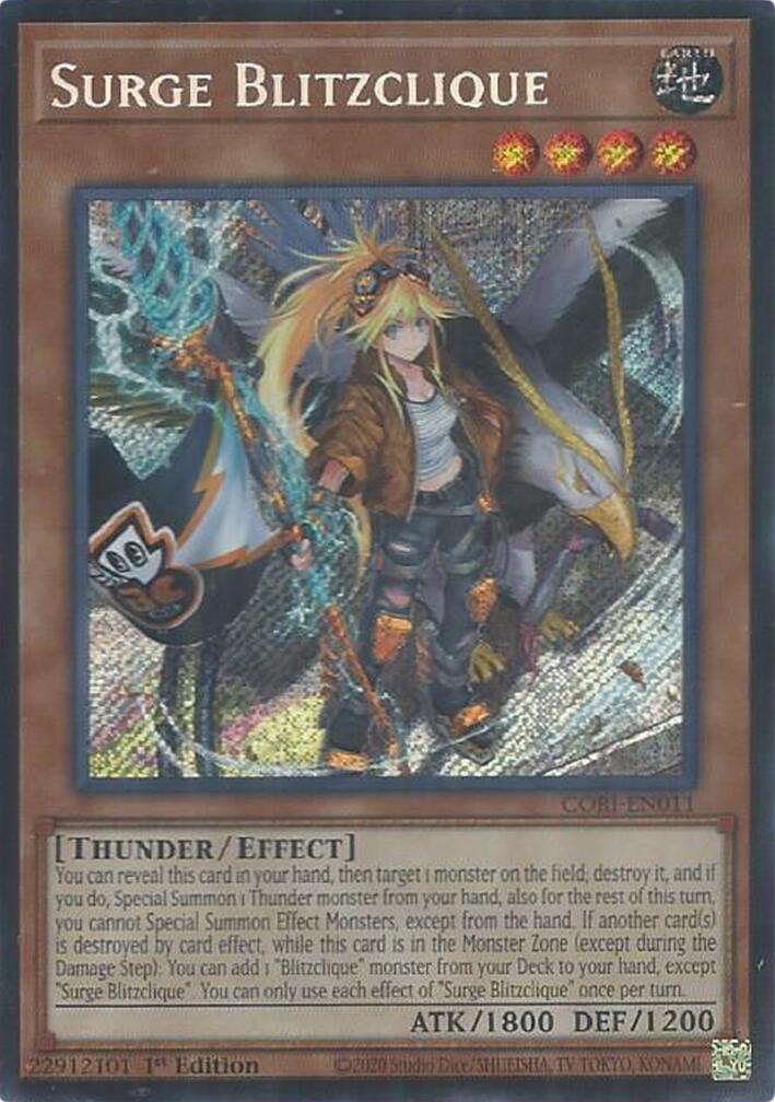 Surge Blitzclique [CORI-EN011] Secret Rare | Gear Gaming Fayetteville