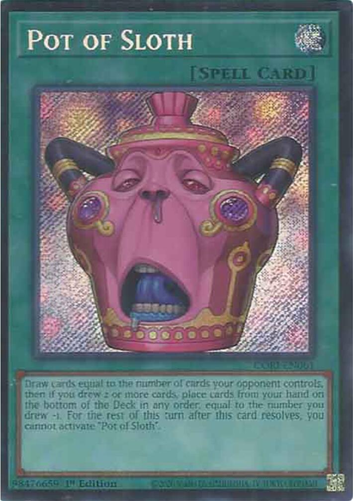 Pot of Sloth [CORI-EN061] Secret Rare | Gear Gaming Fayetteville