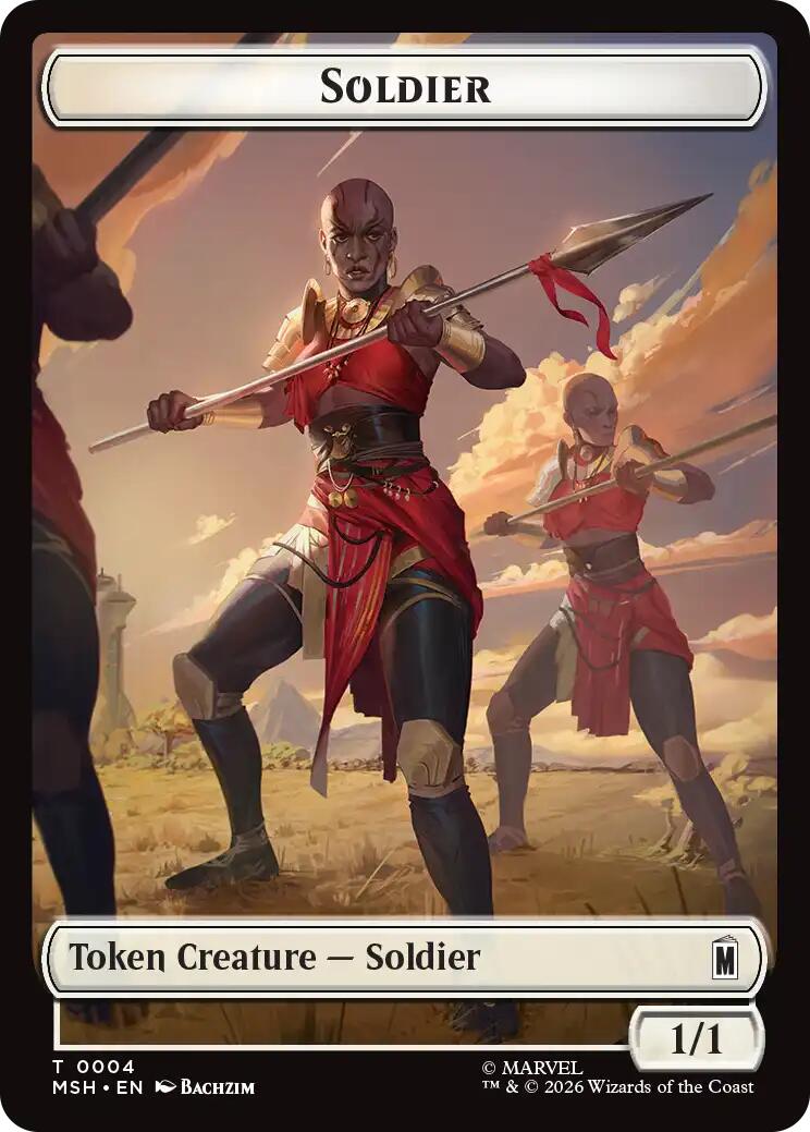 Soldier // Goat Double-Sided Token [Marvel Super Heroes Commander Tokens] | Gear Gaming Fayetteville